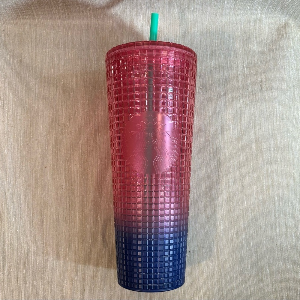STARBUCKS Watermelon Blast Ombre Grid Gradient 2022 Limited Edition Tumbler Cup